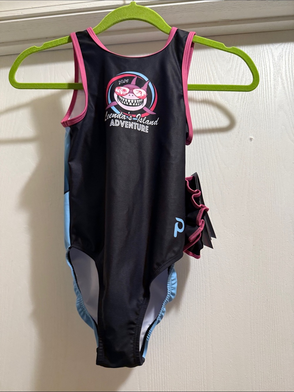 Kids Black & Pink One-Piece leotard - Adventure Graphic
